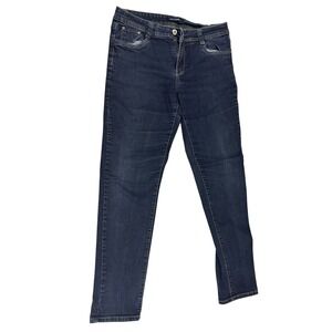 P&P Premium Womens Dark Wash Straight Leg Denim Jeans Blue Size 12‎ Stretch